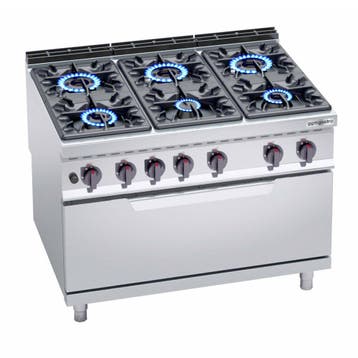 GGM Gastro | Gasfornuis - Lorenzo 900 - 1200x900x965mm - |, Verzenden, Nieuw, Inbouw