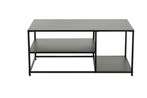 Industriële salontafel DURA STEEL 100cm zwart metaal met 2, Huis en Inrichting, Tafels | Salontafels, Ophalen of Verzenden, Nieuw