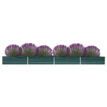vidaXL Plantenbak verhoogd 600x80x45 cm gegalvaniseerd staal, 100 cm of meer, Verzenden, Nieuw, Metaal