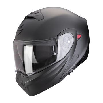 Scorpion EXO-930 EVO Solid - Mat Zwart, Motoren, Kleding | Motorhelmen, Verzenden, Nieuw met kaartje, S, Systeemhelm