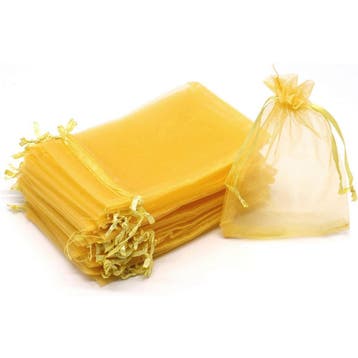 Organza Zakjes - 10x15 cm - Goudkleurig - 50 Stuks -, Verzenden, Nieuw