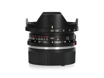 Voigtlander 15mm f/4.5 VM Super Wide Heliar - Leica M, Ophalen of Verzenden, Zo goed als nieuw, Voigtlander