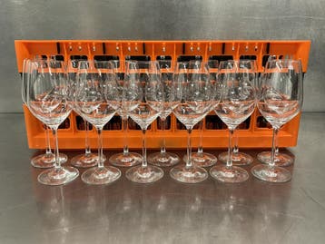 Glazenkorf met 33 wijnglazen | Schott en Zwiesel | Partij, Ophalen of Verzenden