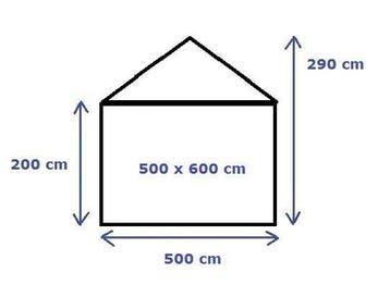 Premium Partytent PVC 5x6x2 mtr in Beige (5x6 meter), Verzenden, Nieuw, 2 meter of meer, Partytent