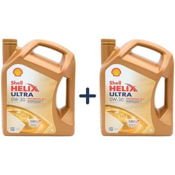 Shell Aanbieding: 2 X Helix Ultra Professional Av-L 0W30 5L, Verzenden