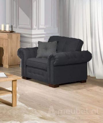 Fauteuil Groenveld - fauteuils - Antraciet, Nieuw, Stof