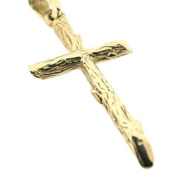 Gouden hanger van een kruis (Hanger of bedel), Ophalen of Verzenden, Gebruikt, Goud, Overige merken
