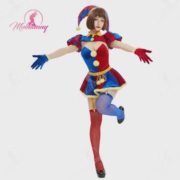 Halloween Clown Dames Kostuum Lingerie Set - Blauw Rood Body, Verzenden, Nieuw