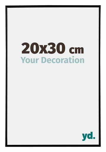 Fotolijst 20x30 cm - Zwart Hoogglans - Kunststof - Evry, Huis en Inrichting, Woonaccessoires | Lijsten, Verzenden, Nieuw