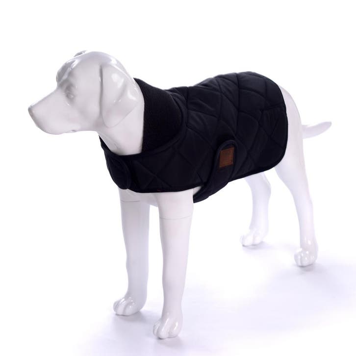 Honden Winterjas Zwart Quilt (Hondenkleding), Dieren en Toebehoren, Hondenkleding, Hondenjas, Nieuw, Ophalen of Verzenden
