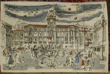 Gianni Russian (1922-1962) - Festa in Piazza Unità