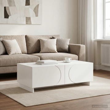 vidaXL Salontafel Wit 102 x 50,5 x 35 cm Bewerkt hout, Huis en Inrichting, Tafels | Salontafels, Verzenden, Nieuw, Overige houtsoorten