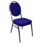 Banketstoel | STACKCHAIR | Stof/Metaal | Blue | Grijs Frame, Verzenden, Nieuw in verpakking