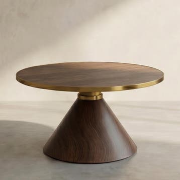 *WOONWINKEL* Kare Design Cono Ronde Salontafel Walnoot, Verzenden, Nieuw