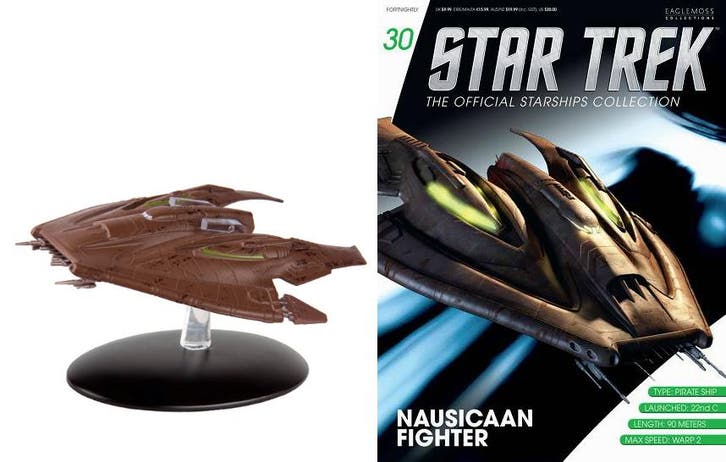 Star Trek Eaglemoss 30 Nausicaan Fighter, Verzamelen, Speelgoed