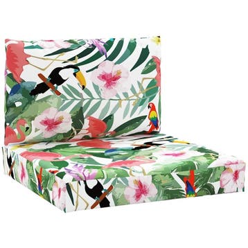 Loungekussens polyester | 2-delig | Laatste Stuk!, Tuin en Terras, Tuinmeubel-accessoires, Ophalen of Verzenden, Zo goed als nieuw