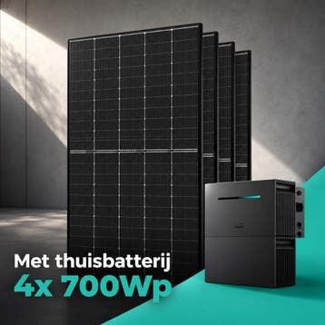 Zonnepanelen Thuisbatterij Pakket - 4 kWh - 4x 700Wp, Ophalen of Verzenden, Nieuw