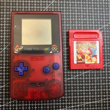 Nintendo - Gameboy Color - Super Mario custom+Pokemon Rosso, Nieuw