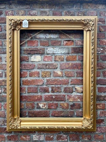 Lijst - 121. Grote Antieke goud vergulde schilderijlijst,