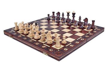 Schaakspel - Beautiful Handcrafted Unique Vintage Look -