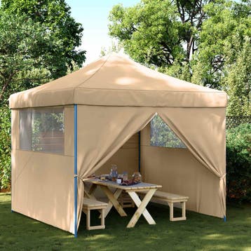 vidaXL Partytent 292 x 292 x 315 cm Beige Oxford Stof, Verzenden, Nieuw, Partytent