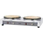 Crepes maker dubbel RVS elektrisch | 2x 2.7kW | Gietijzeren, Verzenden, Nieuw in verpakking