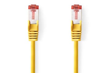 Nedis Netwerkkabel S/FTP CAT6 kabel - 1 meter (Geel), Ophalen of Verzenden, Nieuw