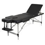 Massagebank Aluminium Zwart 185x70cm | Laatste Stuks!, Diensten en Vakmensen, Welzijn | Masseurs en Massagesalons, Ontspanningsmassage