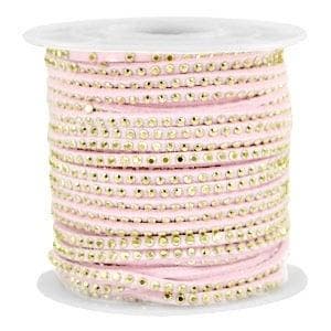 1 meter Imitatie leer 3mm met goud aluminium studs Imi su..., Ophalen of Verzenden, Nieuw, Draad