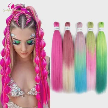 26 Inch Ombre Kleuren Vlechtsel Haar Synthetisch Pre-stretch, Verzenden, Nieuw