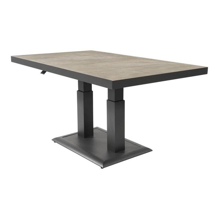 Murcia negro verstelbare eettafel 140x85 cm - antraciet, Huis en Inrichting, Stoelen, Nieuw, Ophalen of Verzenden