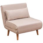 Evila Originals Folde Slaapbank, 1-zits, Crème - Fauteuil -, Huis en Inrichting, Slaapkamer | Slaapbanken, Zo goed als nieuw, Beige