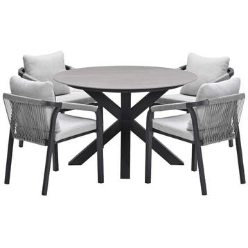 Garden Impressions Tarera tuinset 5-delig - Duuk tuintafel, Verzenden, Nieuw