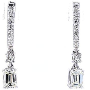 Oorbellen - 14 karaat Witgoud - 0.93ct. tw. Diamant, Nieuw