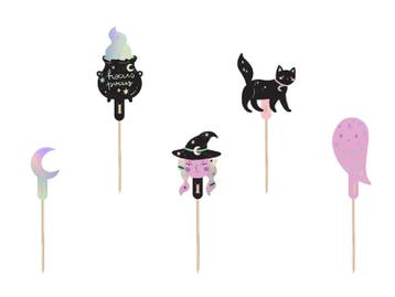 Cupcake Toppers Halloween (5st), Ophalen of Verzenden, Nieuw