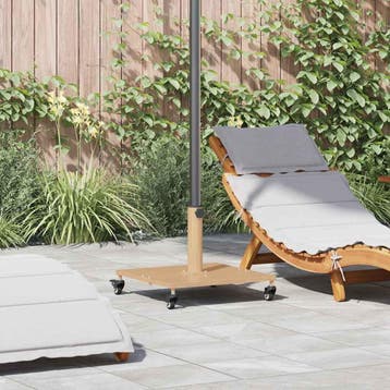 vidaXL Parasolvoet 26.75 kg Licht Hout Vierkant Verstelbaar, Verzenden, Nieuw, Minder dan 1 meter, Parasolvoet