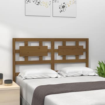 vidaXL Hoofdbord 205,5x4x100 cm massief grenenhout, Verzenden, Nieuw, Bruin, Hout