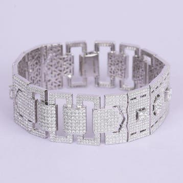 Zonder minimumprijs - Armband - 14 karaat Witgoud - 21.43ct., Nieuw
