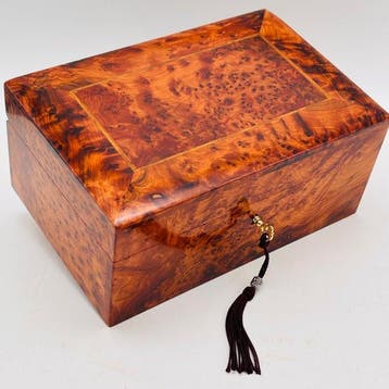 Sieradendoos - Thuya-hout, hout, marquetterie, levensboom