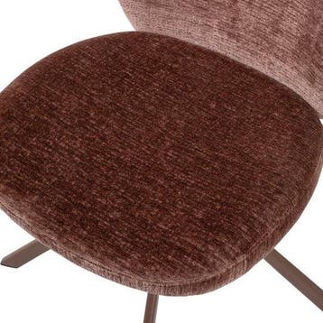 WOOOD Femke Eetkamerstoelen - Chenille Stof - Bruin- Set, Verzenden, Nieuw