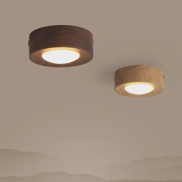 Moderne Houten Plafondlamp met LED - Essenhout & Walnoot - S, Verzenden, Nieuw