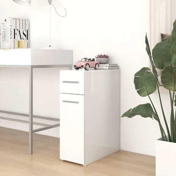 vidaXL Apothekerskast 20x45,5x60 cm bewerkt hout wit, Huis en Inrichting, Kasten | Overige, Verzenden, Nieuw