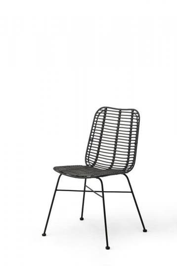 Stapelbare Stoel Palm | PE Rattan | Zwart, Verzenden, Nieuw in verpakking