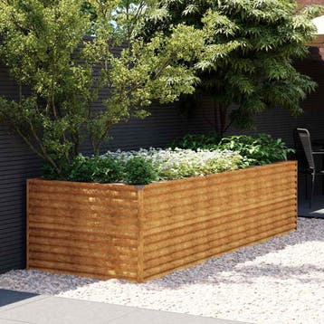 vidaXL Plantenbak verhoogd 290x100x69 cm cortenstaal, 100 cm of meer, Verzenden, Nieuw, Metaal