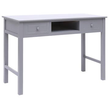 vidaXL Schrijftafel 110x45x76 cm hout grijs, Verzenden, Nieuw