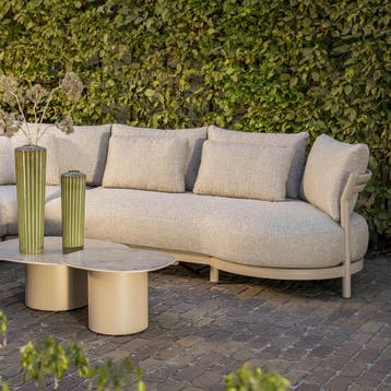 Mykonos modulaire hoek loungeset 4 delig latte 4 Seasons, Tuin en Terras, Tuinsets en Loungesets, Ophalen of Verzenden, Nieuw