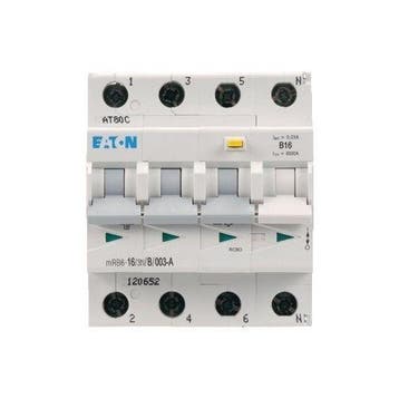 Eaton aardlekautomaat 3P+N B16 30mA mRB6-16/3N/B/003-A, Ophalen of Verzenden, Nieuw