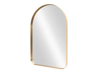 Wandspiegel ARCA 90 cm, aluminium, goudkleurig - 48235, Huis en Inrichting, Ophalen of Verzenden, Nieuw