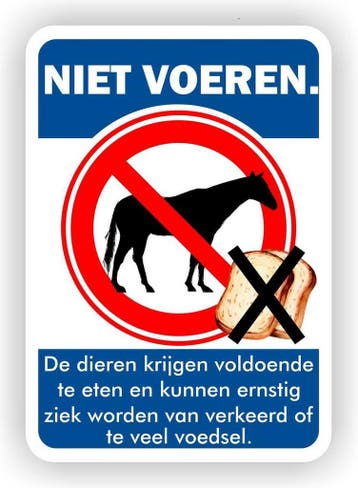 Dieren niet voeren sticker (928.44), Verzenden, Nieuw