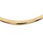Gouden omega schakelcollier (Ketting), Sieraden, Tassen en Uiterlijk, Kettingen, Ophalen of Verzenden, Gebruikt, Overige kleuren